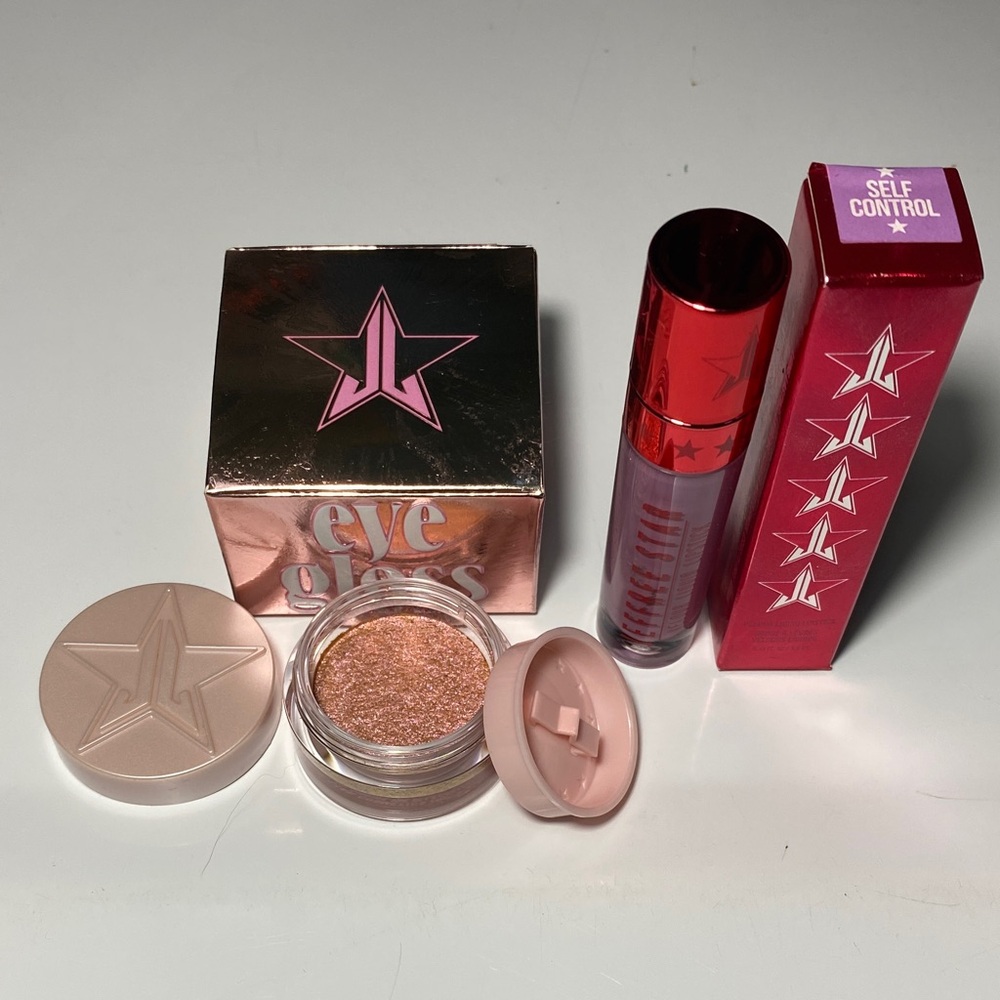 Jeffree Star lot - Eye Gloss Frozen Fire and Lip Gloss Self Control NIB
